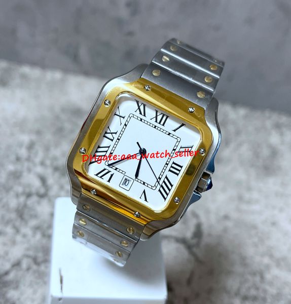 2 styles luxury mens watches 39.8mm xl square case roman numerals mechanical automatic movement two tone gold&steel stainless steel sapphire, Slivery;brown
2 styles luxury mens watches 39.8mm xl square case roman numerals mechanical automatic movement two tone gold&steel stainless steel sapphire, Slivery;brown