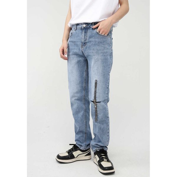 mtlclothes men's wear four season new straight zipper design small feet jeans for men, Blue
mtlclothes men's wear four season new straight zipper design small feet jeans for men, Blue