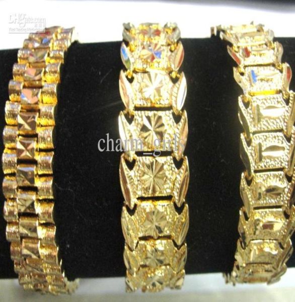 3 style choose brand new men 24k yellow gold gep solid fill gp bracelet fashion men gold bracelet 8quot5044892, Black
3 style choose brand new men 24k yellow gold gep solid fill gp bracelet fashion men gold bracelet 8quot5044892, Black
