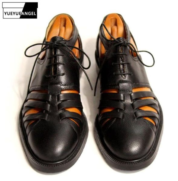 italy retro mens sandals runway hollow out lace up genuine leather mens shoes round toe block heels gladiator plus size footwear6714288, Black
italy retro mens sandals runway hollow out lace up genuine leather mens shoes round toe block heels gladiator plus size footwear6714288, Black