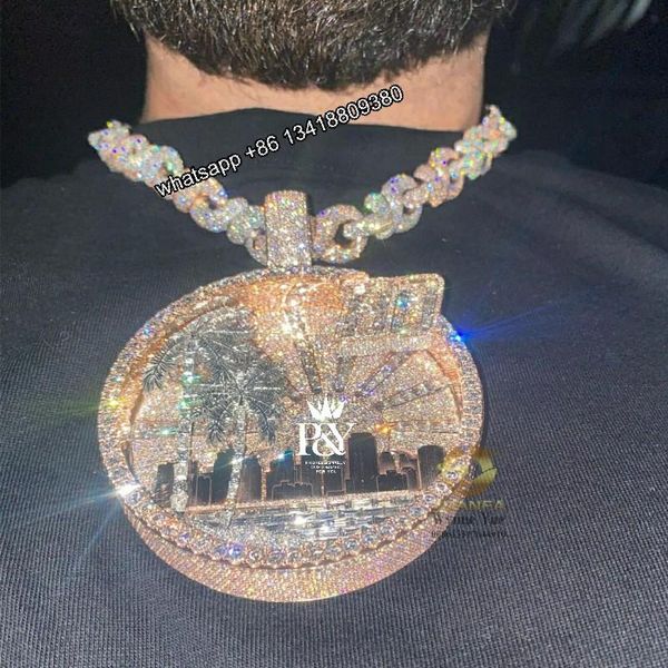 necklaces jewe customized iced out pendant crazy rapper bussdown 3d baguette palm tree special emerald moissanite custom necklace chain, Silver
necklaces jewe customized iced out pendant crazy rapper bussdown 3d baguette palm tree special emerald moissanite custom necklace chain, Silver