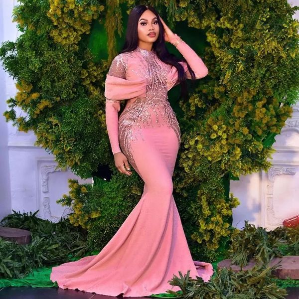 aso ebi mermaid prom dresses illusion bodice beading long sleeves formal evening gown chic pink special occasion dress for women 2023, Black
aso ebi mermaid prom dresses illusion bodice beading long sleeves formal evening gown chic pink special occasion dress for women 2023, Black