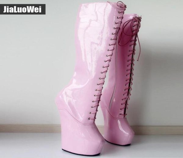 new 20cm high heeled shoes 5cm platform fetish knee high boots crosstied heelless wedge horse ponying stallion pink hoof sol6372678, Black
new 20cm high heeled shoes 5cm platform fetish knee high boots crosstied heelless wedge horse ponying stallion pink hoof sol6372678, Black