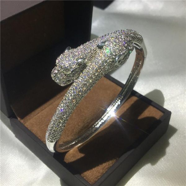 bangle handmade pave 400pcs simulated aaaaa cz leopard head bangle party engagement bangles bracelets for women men wedding accessaries, Black
bangle handmade pave 400pcs simulated aaaaa cz leopard head bangle party engagement bangles bracelets for women men wedding accessaries, Black