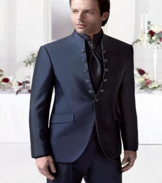 new classic style groom tuxedos six buttons navy blue mandarin lapel groomsmen man suit mens wedding suits jacketpantstie2205208, Black;gray
new classic style groom tuxedos six buttons navy blue mandarin lapel groomsmen man suit mens wedding suits jacketpantstie2205208, Black;gray