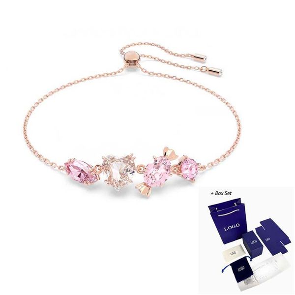bangle fashion jewelry swa new gema 520 bracelet candy and heart pink crystal rose gold plated women romantic jewelry gift, Black
bangle fashion jewelry swa new gema 520 bracelet candy and heart pink crystal rose gold plated women romantic jewelry gift, Black