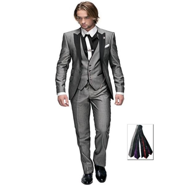 new selling light grey one button peak lapel groom tuxedos groomsmen men wedding blazer suits prom clothing jacketpantsvest4382903, Black;gray
new selling light grey one button peak lapel groom tuxedos groomsmen men wedding blazer suits prom clothing jacketpantsvest4382903, Black;gray