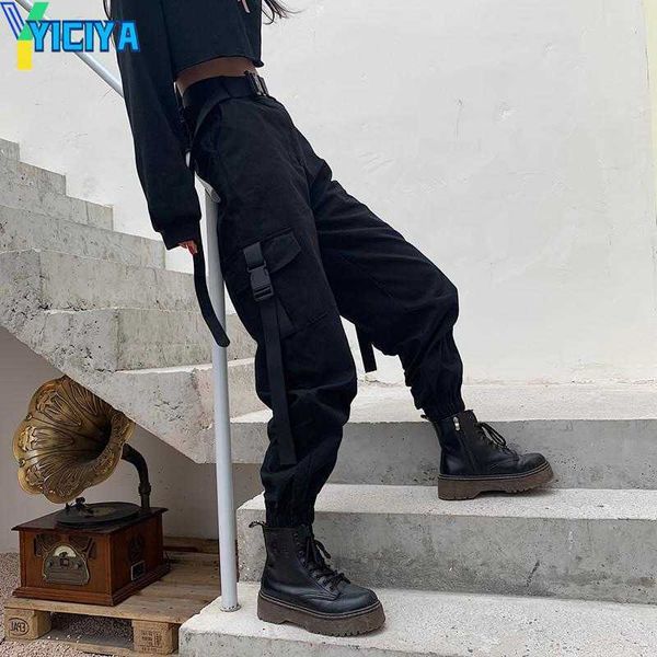yiciya women's pants ybyr big pockets cargo women elastic high waist loose streetwear summer pant baggy tactical trouser hip hop jogger, Black;white
yiciya women's pants ybyr big pockets cargo women elastic high waist loose streetwear summer pant baggy tactical trouser hip hop jogger, Black;white