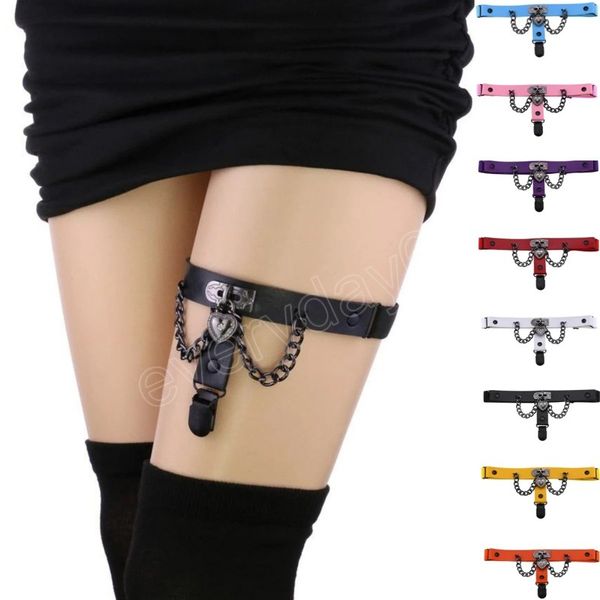 punk pu leather leg thigh ring suspender stockings elastic garter strap black chain heart leg chain harness body jewelry, Slivery;golden
punk pu leather leg thigh ring suspender stockings elastic garter strap black chain heart leg chain harness body jewelry, Slivery;golden
