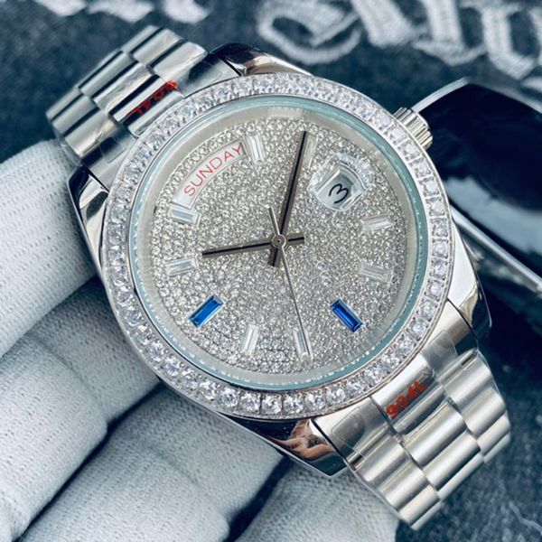 automatic mechanical 41mm watch stainless steel bezel diamond wristband luxury wristwatch casual bracelet business clock luxury mens watches, Slivery;brown
automatic mechanical 41mm watch stainless steel bezel diamond wristband luxury wristwatch casual bracelet business clock luxury mens watches, Slivery;brown