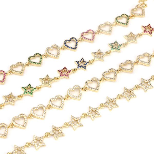 bangle 5pcs rainbow cz star heart statement chain link bracelets bangles for women gifts fashion chain bracelets wedding love jewelry, Black
bangle 5pcs rainbow cz star heart statement chain link bracelets bangles for women gifts fashion chain bracelets wedding love jewelry, Black