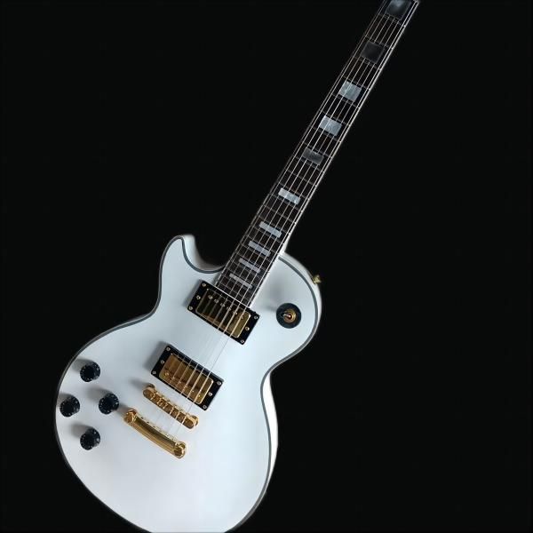 6 strings left handed white lp electric guitar with gold hardware rosewood fretboard
6 strings left handed white lp electric guitar with gold hardware rosewood fretboard