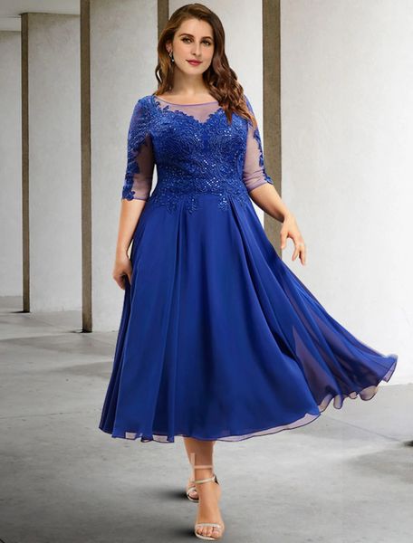 royal blue a-line plus size mother of the bride dress 2023 tea length half sleeve jewel neck chiffon sequined wedding guest party gowns, Black;red
royal blue a-line plus size mother of the bride dress 2023 tea length half sleeve jewel neck chiffon sequined wedding guest party gowns, Black;red
