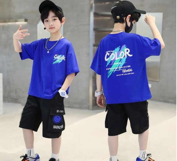 new designer boys' short sleeve set summer kids t-shirt +shorts pullover o neck loose sport fashion brand summer children half length p, White
new designer boys' short sleeve set summer kids t-shirt +shorts pullover o neck loose sport fashion brand summer children half length p, White