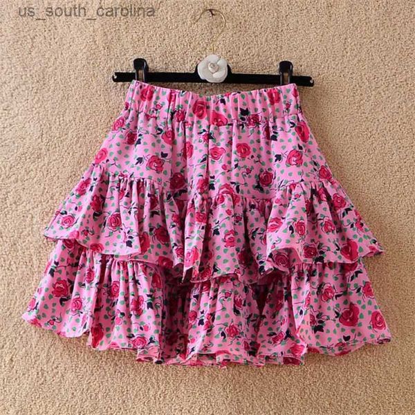 skirts summer sweet girls pink floral short skirt women's high-waisted printed chiffon cake skirts vintage flower print skirts femme l2, Black
skirts summer sweet girls pink floral short skirt women's high-waisted printed chiffon cake skirts vintage flower print skirts femme l2, Black