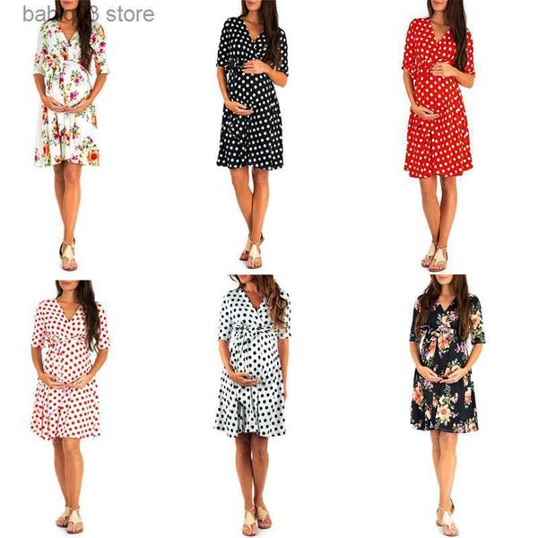 maternity dresses plug size adjustable waist belt maternity dress surplice wrap v neck nursing dress floral dots breastfeeding pregnant clot, White
maternity dresses plug size adjustable waist belt maternity dress surplice wrap v neck nursing dress floral dots breastfeeding pregnant clot, White