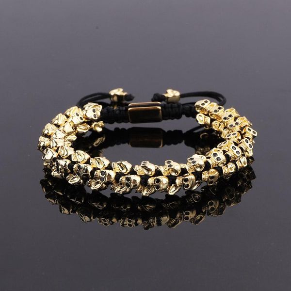 bangle men jewelry bracelet handmade cute brass cz skull charm braided luxury macrame bracelet men, Black
bangle men jewelry bracelet handmade cute brass cz skull charm braided luxury macrame bracelet men, Black