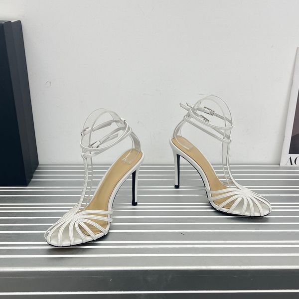 round toeline sandal belt buckle embellished ultra high heel catwalk sandals designer factory footwear with box, Black
round toeline sandal belt buckle embellished ultra high heel catwalk sandals designer factory footwear with box, Black