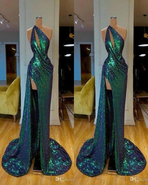glitter green evening dress one shoulder sleeveless sequins high split ruffle floor length formal party gowns custom made long pro8819176, Black;red
glitter green evening dress one shoulder sleeveless sequins high split ruffle floor length formal party gowns custom made long pro8819176, Black;red