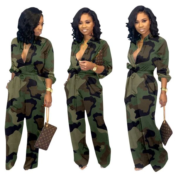 tpjb new women camouflage printed plus size long sleeve bodycon jumpsuit casual wrap belt button down female overall jumpsuits party club ro, White
tpjb new women camouflage printed plus size long sleeve bodycon jumpsuit casual wrap belt button down female overall jumpsuits party club ro, White