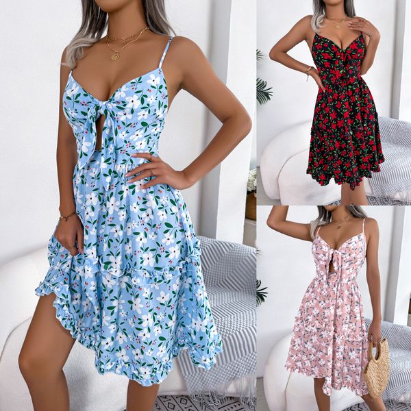 Real Time Shoot of Spring and Summer Casual Floral Bow Tie Wood Ear Strap Dress for Women' Autumn and Summer Pleated Floral Print Mini Dress, Pink
Real Time Shoot of Spring and Summer Casual Floral Bow Tie Wood Ear Strap Dress for Women' Autumn and Summer Pleated Floral Print Mini Dress, Pink