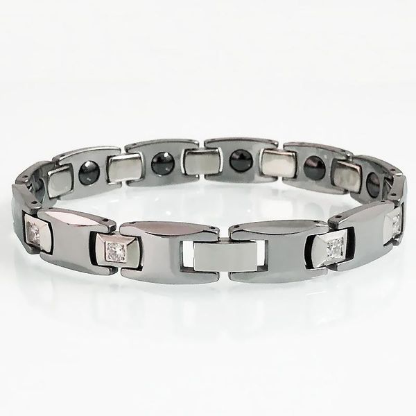 bangle health energy germanium magnetic bracelet for women tungsten steel men's bracelets shiny crystals inlaid femme armband jewelry, Black
bangle health energy germanium magnetic bracelet for women tungsten steel men's bracelets shiny crystals inlaid femme armband jewelry, Black