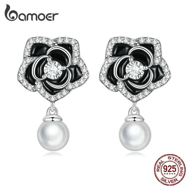 stud bamoer 925 sterling silver camellia stud earrings luxury pearl pendant flower ear stud for women fit party fine jewelry gifts, Golden;silver
stud bamoer 925 sterling silver camellia stud earrings luxury pearl pendant flower ear stud for women fit party fine jewelry gifts, Golden;silver
