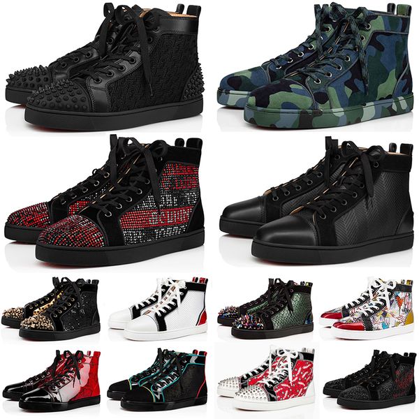 with box designer men women casual shoes high dress shoe mens sneakers glitter grey rivets leather suede mens spikes office career wedding t, Black
with box designer men women casual shoes high dress shoe mens sneakers glitter grey rivets leather suede mens spikes office career wedding t, Black