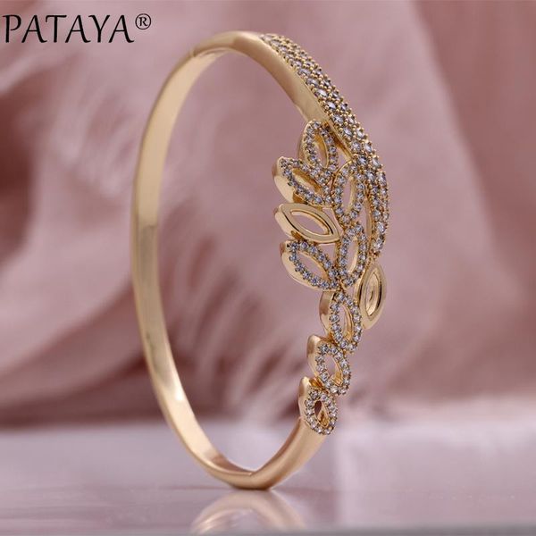 bangle pataya new hollow leaf natural zircon bangles 585 rose gold color luxury bohemian fashion jewelry microwax inlay women bangles, Black
bangle pataya new hollow leaf natural zircon bangles 585 rose gold color luxury bohemian fashion jewelry microwax inlay women bangles, Black
