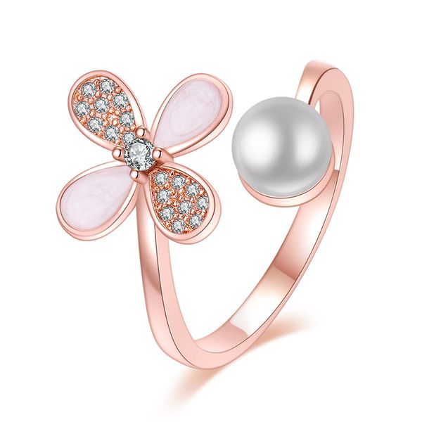 brilliant cubic zirconia pearl enamel clover rings for women rose gold color silver adjustable ring, Golden;silver
brilliant cubic zirconia pearl enamel clover rings for women rose gold color silver adjustable ring, Golden;silver