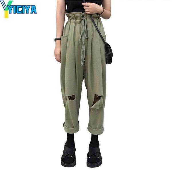 yiciya women's pants 2023 women summer hip hop style hole ankle-length high waist harem ladies cotton casual loose overalls trousers, Black;white
yiciya women's pants 2023 women summer hip hop style hole ankle-length high waist harem ladies cotton casual loose overalls trousers, Black;white