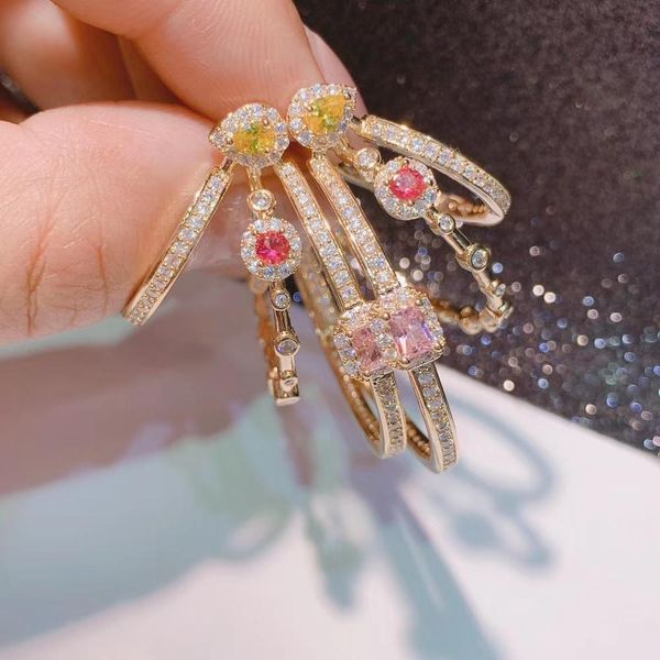 huggie luxury cubic zircon 3line geometry big hoop earrings for women wedding fashion party jewelry engagement brincos femmal e7958, Golden;silver
huggie luxury cubic zircon 3line geometry big hoop earrings for women wedding fashion party jewelry engagement brincos femmal e7958, Golden;silver