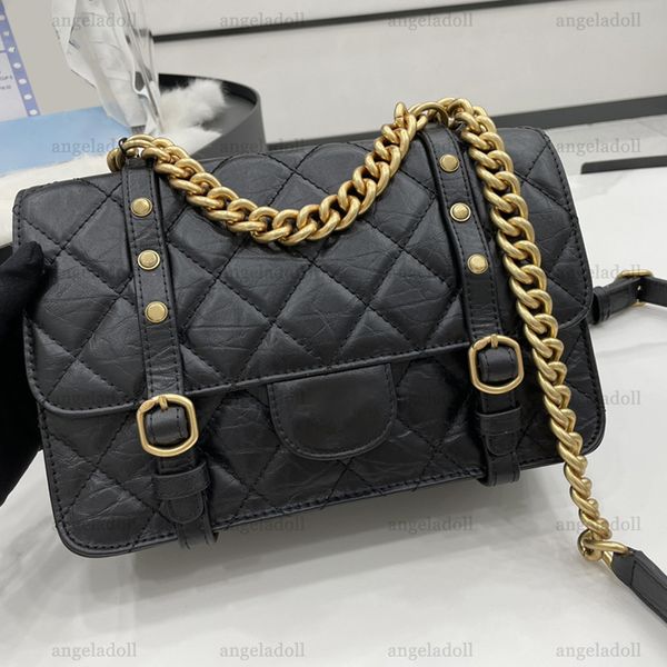 10a retro mirror quality designers large messenger bags 25cm womens real leather quilted flap black purse luxury crumpled calfskin handbag c
10a retro mirror quality designers large messenger bags 25cm womens real leather quilted flap black purse luxury crumpled calfskin handbag c
