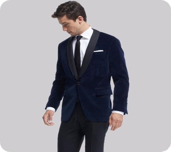 new latest design one button navy blue velvet wedding groom tuxedos shawl lapel groomsmen men suits prom blazer jacketpantstie2969710, Black;gray
new latest design one button navy blue velvet wedding groom tuxedos shawl lapel groomsmen men suits prom blazer jacketpantstie2969710, Black;gray