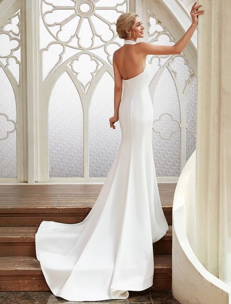 mermaid wedding dress 2023 halter backless satin bridal gowns court train vestidos de noiva customed, White
mermaid wedding dress 2023 halter backless satin bridal gowns court train vestidos de noiva customed, White