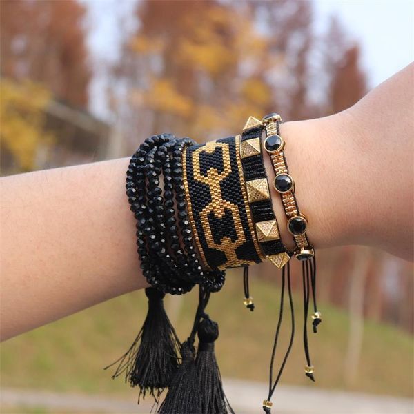 bangle zhongvi 2021 tassel bracelet femme jewelry trendy woven friendship pulseras miyuki beads bracelets friend gifts wholesale, Black
bangle zhongvi 2021 tassel bracelet femme jewelry trendy woven friendship pulseras miyuki beads bracelets friend gifts wholesale, Black