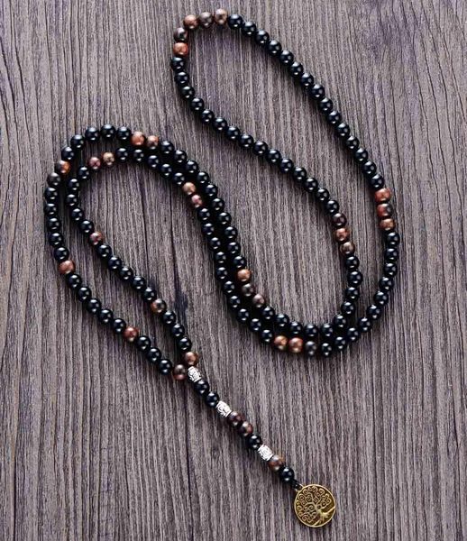 necklaces men's necklace steampunk 6mm black onyx bronzite vintage pendant cool rosary tree necklaces natural stones mens jewellery, Silver
necklaces men's necklace steampunk 6mm black onyx bronzite vintage pendant cool rosary tree necklaces natural stones mens jewellery, Silver