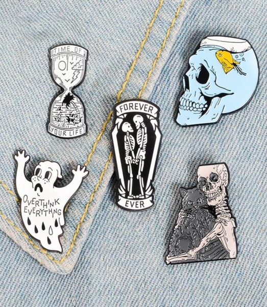 your life hourglass enamel pins ghost skeleton fish tank skull badge brooch bag denim shirt lapel pin gothic cat jewelry gift8497307, Blue
your life hourglass enamel pins ghost skeleton fish tank skull badge brooch bag denim shirt lapel pin gothic cat jewelry gift8497307, Blue