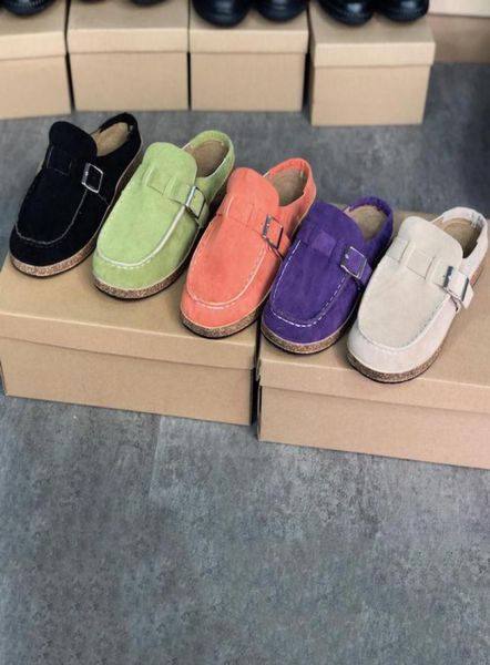 women scuffs slippers comfortable sandals leather suede nonslip slipper lady summer flat shoes metal buckle lightweight clogs sof7910850, Black
women scuffs slippers comfortable sandals leather suede nonslip slipper lady summer flat shoes metal buckle lightweight clogs sof7910850, Black