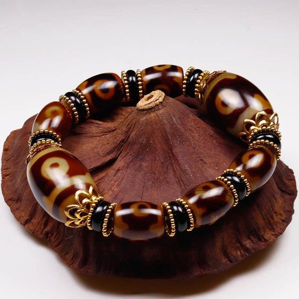 bangle tibetan threenine eyes dzi beads bracelets agate chalcedony men and women writing buddhist beads ethnic bracelet, Black
bangle tibetan threenine eyes dzi beads bracelets agate chalcedony men and women writing buddhist beads ethnic bracelet, Black