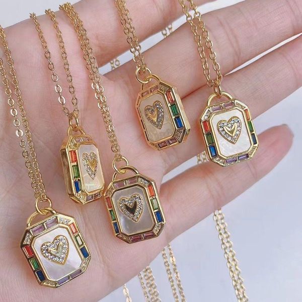 necklaces 5pcs vintage white heart square zircon shell pendant necklace collar 2022 fashion women jewelry, Silver
necklaces 5pcs vintage white heart square zircon shell pendant necklace collar 2022 fashion women jewelry, Silver