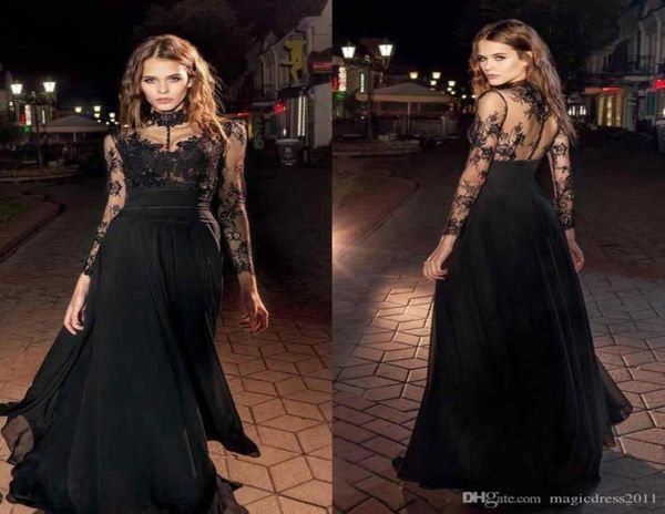2021 black prom dresses illusion long sleeves high collar lace chiffon evening party wear modern formal vestidos1307151, Black;red
2021 black prom dresses illusion long sleeves high collar lace chiffon evening party wear modern formal vestidos1307151, Black;red