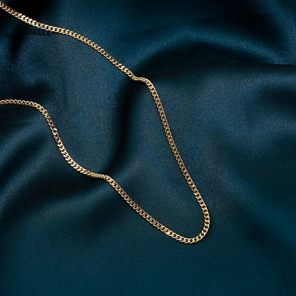 necklaces yunli real 18k gold cuban chain necklace simple vintage pure gold au750 for women fine jewelry gift customizable length ne022, Silver
necklaces yunli real 18k gold cuban chain necklace simple vintage pure gold au750 for women fine jewelry gift customizable length ne022, Silver