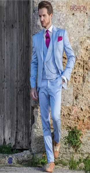new style two buttons light blue wedding groom tuxedos notch lapel groomsmen men suits prom blazer jacketpantsvesttie 1513477403, Black;gray
new style two buttons light blue wedding groom tuxedos notch lapel groomsmen men suits prom blazer jacketpantsvesttie 1513477403, Black;gray