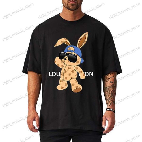 men's t-shirts 2023 summer cartoon rabbit cotton tshirt for men womens fashion clothing short sleeve t shirts luxury brand print male t, White;black
men's t-shirts 2023 summer cartoon rabbit cotton tshirt for men womens fashion clothing short sleeve t shirts luxury brand print male t, White;black