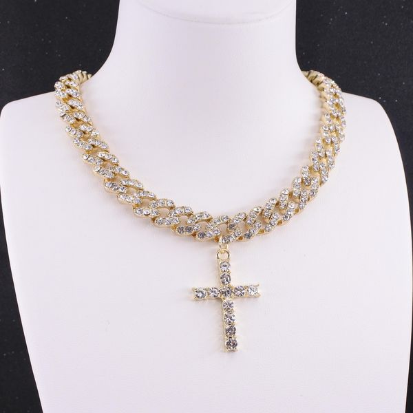 necklaces cross pendant 10mm hip hop miami cuban link chain men's iced necklace women's rapper singer crystal jewelry religion roc, Silver
necklaces cross pendant 10mm hip hop miami cuban link chain men's iced necklace women's rapper singer crystal jewelry religion roc, Silver