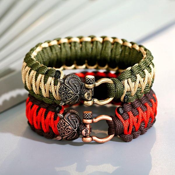 bangle charms viking leopard paracord bracelet handmade men jewelry rope bracelets wristband camping outdoor fashion jewelry, Black
bangle charms viking leopard paracord bracelet handmade men jewelry rope bracelets wristband camping outdoor fashion jewelry, Black