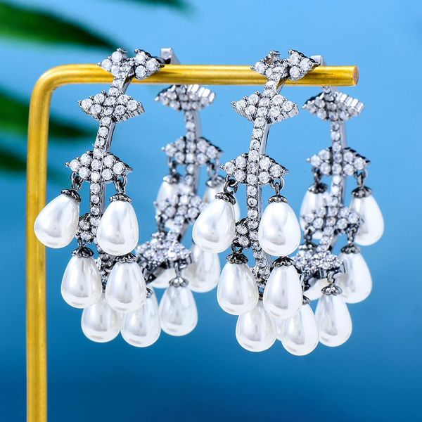 huggie godki luxury pearl flowers cubic zirconia statement big hoops earrings for women wedding dubai bridal round circle hoop earring, Golden;silver
huggie godki luxury pearl flowers cubic zirconia statement big hoops earrings for women wedding dubai bridal round circle hoop earring, Golden;silver