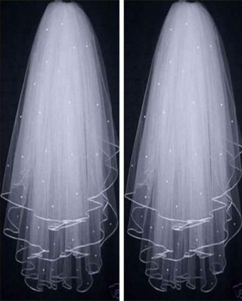 2022 two layer short tulle wedding bridal veils with beading ribbon edge accessories for bridal5084532, Black
2022 two layer short tulle wedding bridal veils with beading ribbon edge accessories for bridal5084532, Black