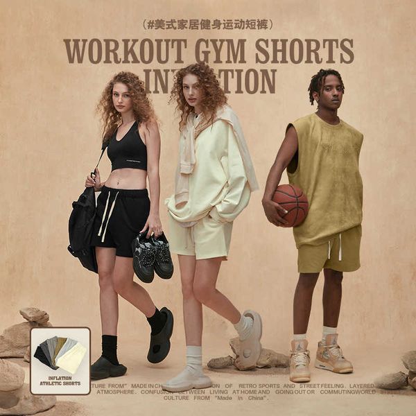 inf men's wear | american home fitness sports shorts summer new fashion loose fog color shorts for men, White;black
inf men's wear | american home fitness sports shorts summer new fashion loose fog color shorts for men, White;black
